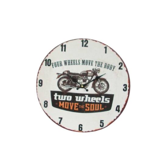 Two Wheels Clock 34cm